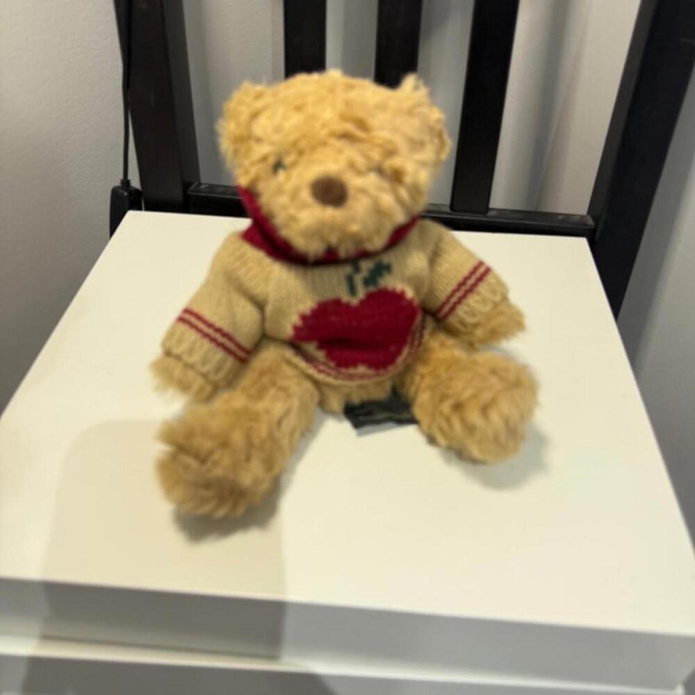 Russ Mini Teddy Bear Apple Sweater Collectible Stuffed‎ Animal Keepsake Cute